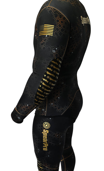 SpearPro Golden Cabrilla Mens Wetsuit - 2mm Titanium Lined