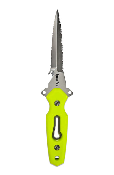SpearPro Ranger GR Double Serrated 4.5" Stainless Steel Dive Knife Polished