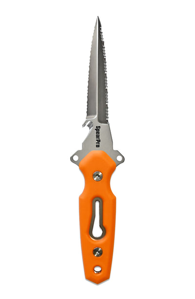 SpearPro Ranger GR Double Serrated 4.5" Stainless Steel Dive Knife Polished