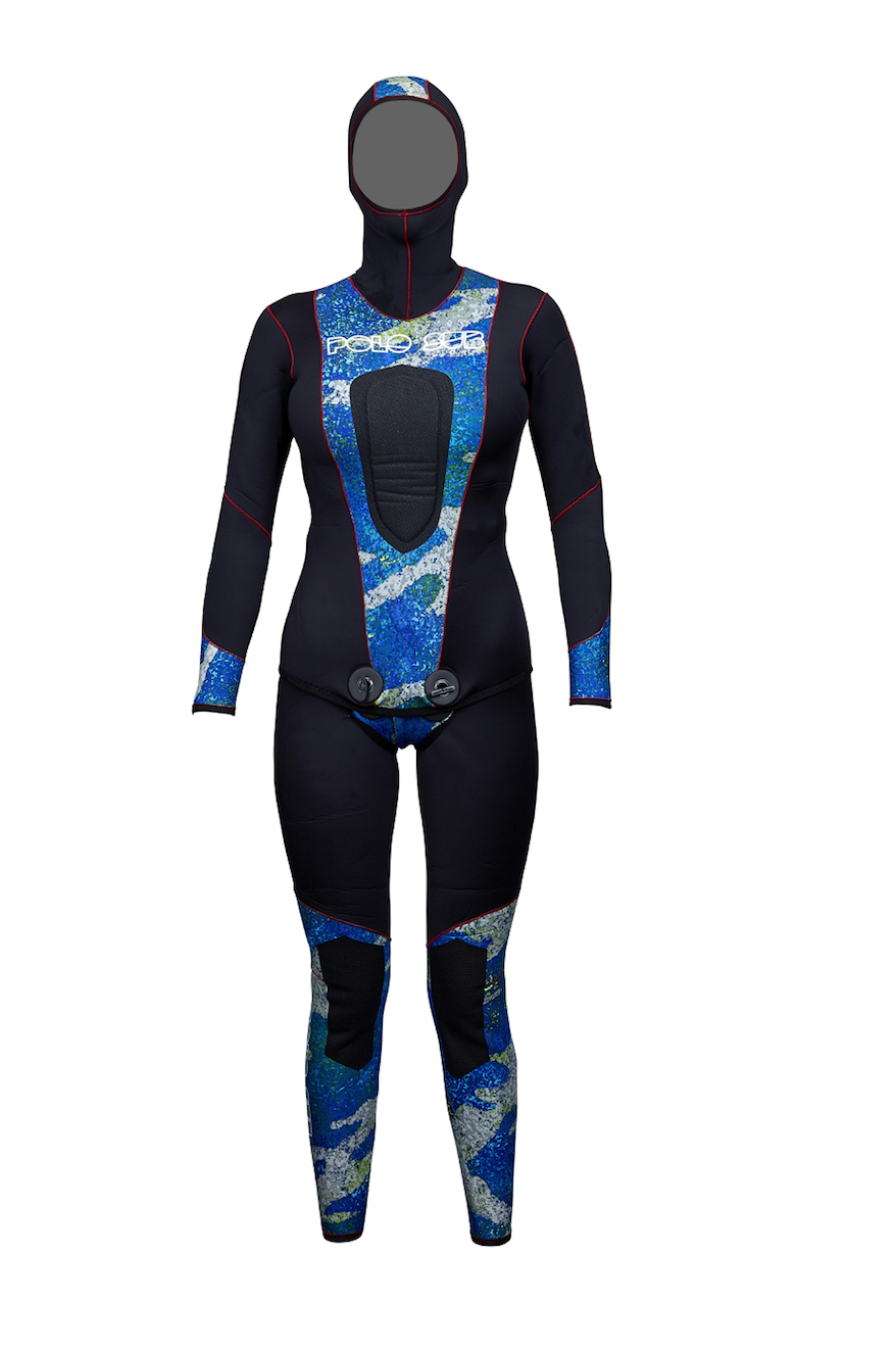 PoloSub Lined Open Cell Blue Camo Womens Wetsuit 3.5mm